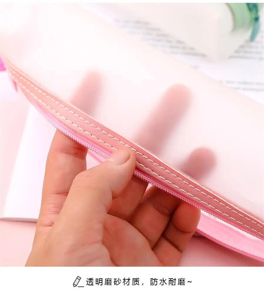 Свежий твердый полупрозрачные студенческий пенал объемный коробка сумка для