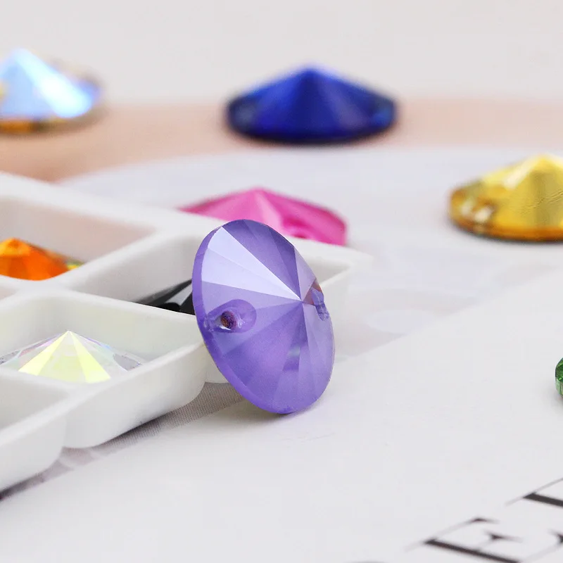 40 шт. 12 мм плоские круглые стразы из хрустального стекла воздушные Стразы шьют на