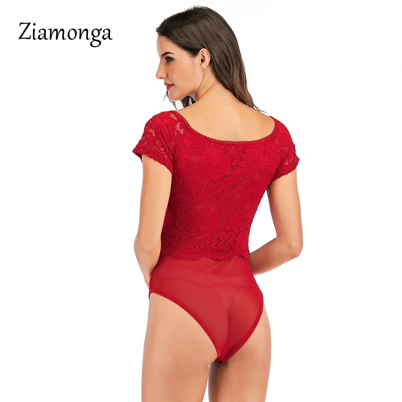 Ziamonga пикантные белые кружево боди для женщин топы корректирующие прозрачные