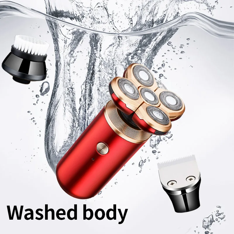 Электрическая бритва электрическая с 4 головками для сухого и влажного бритья