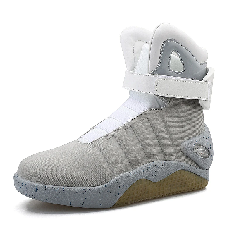 Cool LED Light Shoes Back To The Future High Top Li Ning Basketball Elastic Mesh Fabric Upper Sneakers Men Curry 4 Tenis | Спорт и
