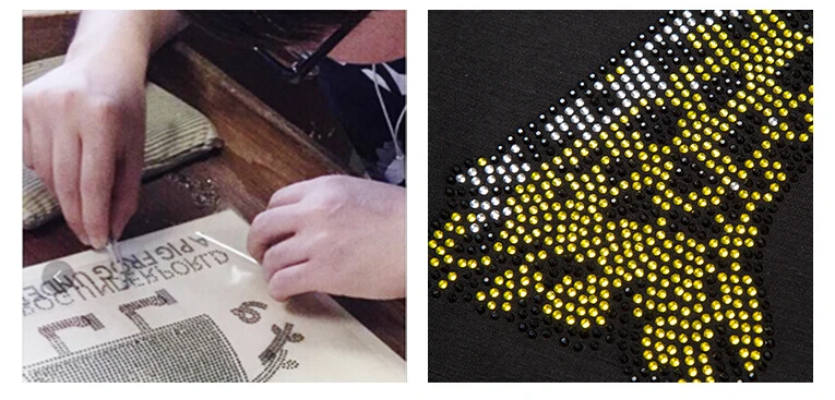 

T shirts man and women Hot drill t shirt men/women tshirt High quality t-shirt Casual O-neck tops