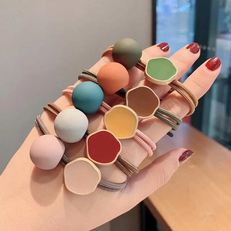 1 шт. акриловый шар милые резинка для волос модные эластичные женские резинки