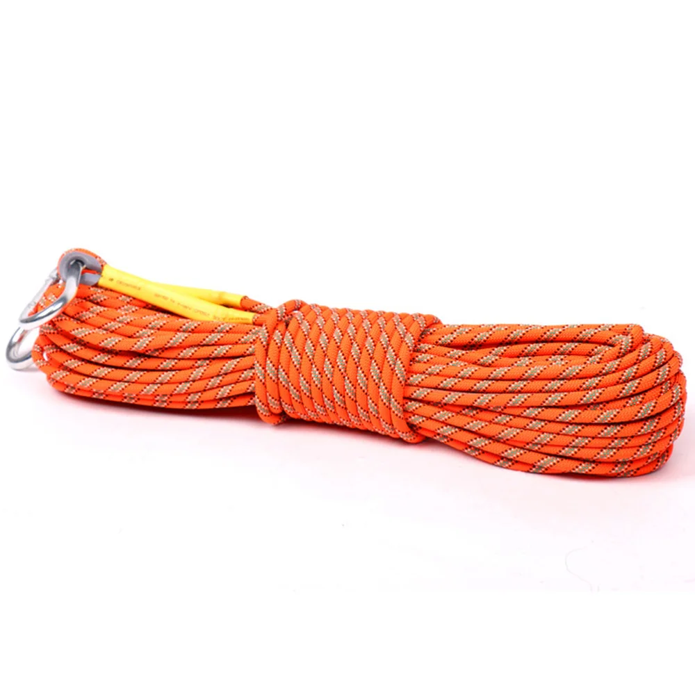 

10M 8mm Thickness Tree Climbing Safety Sling Rappelling Rope Auxiliary Cord Equipment for Outdoor Sport (Orange)