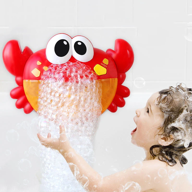 Baby Bath Toys Bubble Crabs Toys For Children Funny Bath Music Bubble Maker Bathtub Pool Swimming Soap Machine Kids Bathroom
