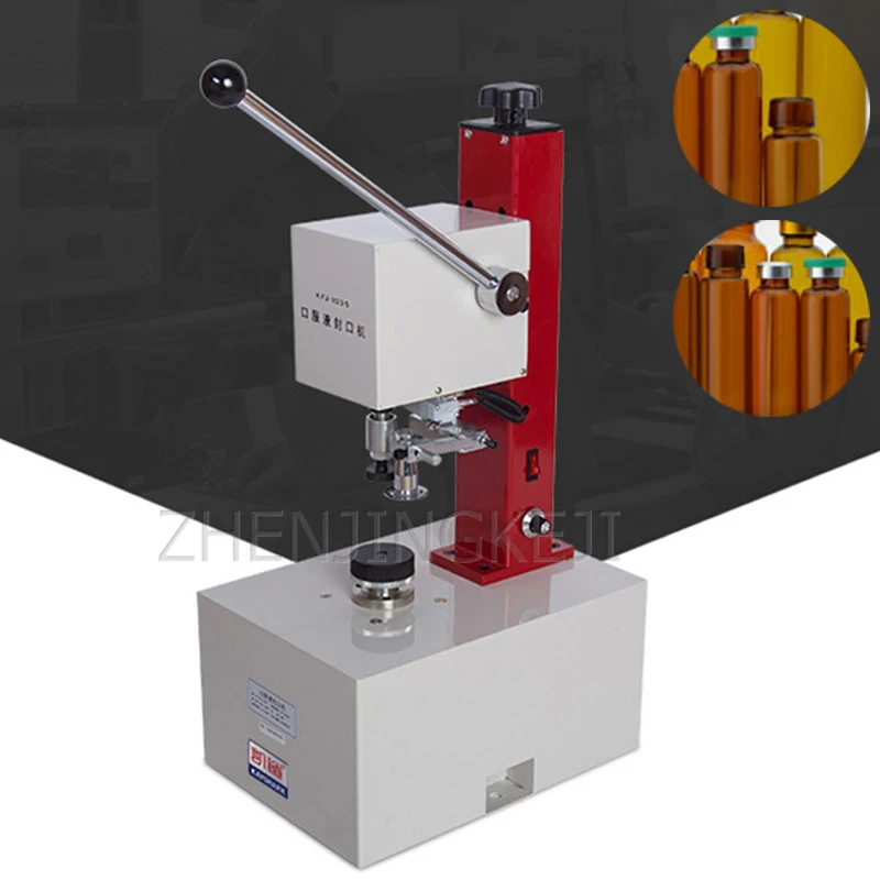

Oral Liquid Bottle Cap Sealer Small Desktop Aluminum Cap Vial Ampere Bottle Plastic Bottle Glass Bottle Capping Machine 220V