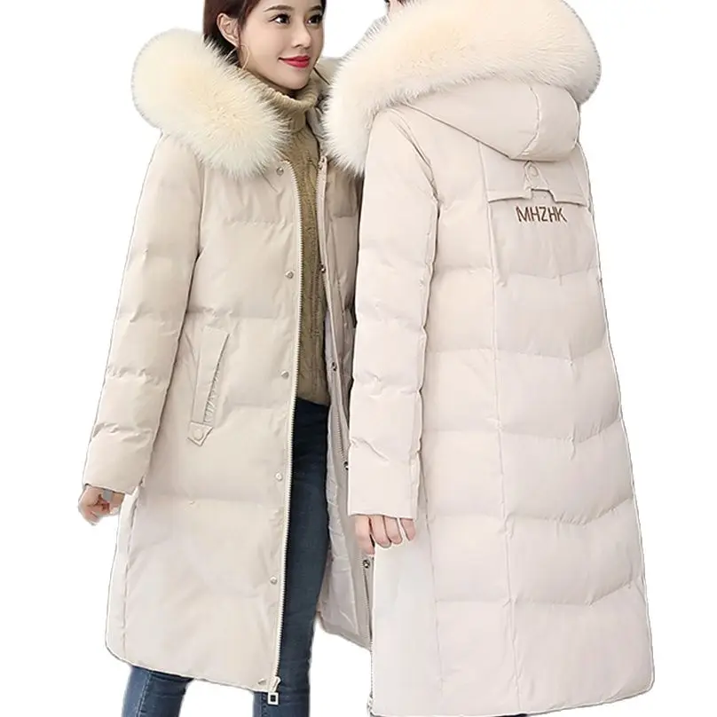 

Down Padded Girls Long Section 2021 Winter New Women Korean Loose Cotton Jacket Coat Tide Ins