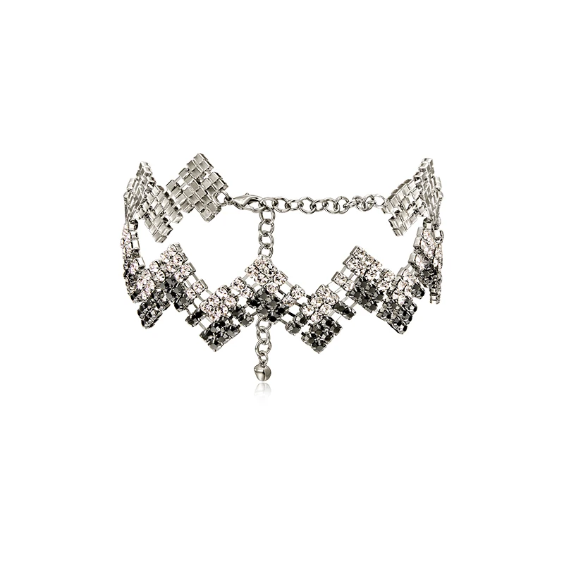 

light luxury fashion super flash Choker collar chain temperament Necklace women's fashion