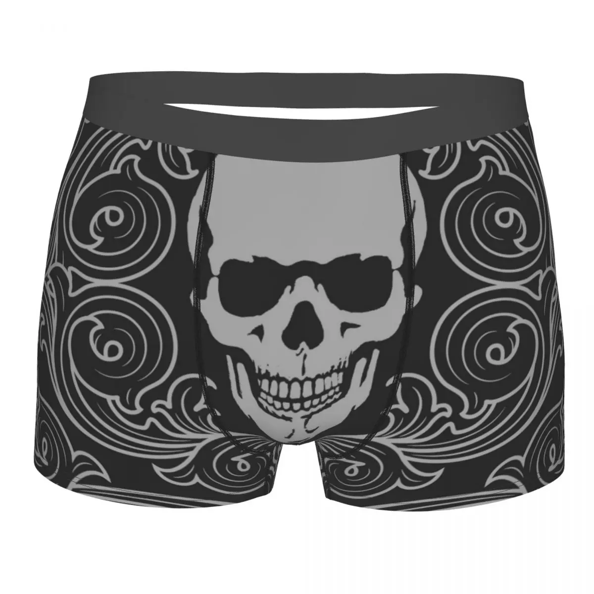 Boxer Men Shorts Underwear Male Retro Skulls Boxershorts Panties Underpants Man Sexy