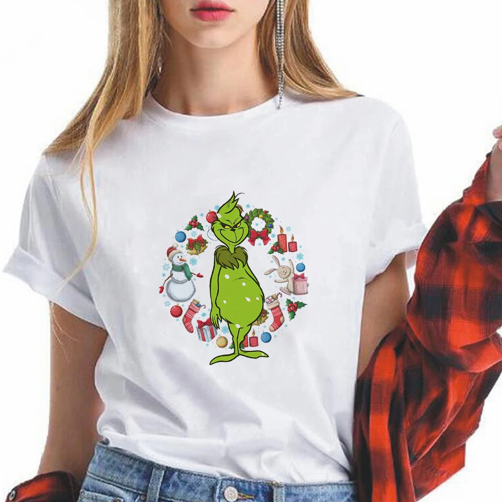 

Grinch Shirt Ropa Aesthetic Soft Girl Christmas Total Look Funny Casual Family Look 2021 New Ropa Tumblr Mujer Wholesale Tshirt