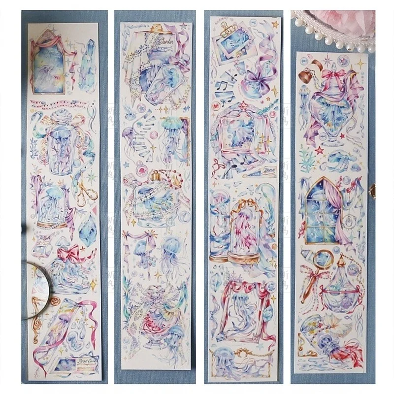 

6cmx108cm Fancy Crystal Washi Tape 1 Loop Jade Pet Special Oil Collage