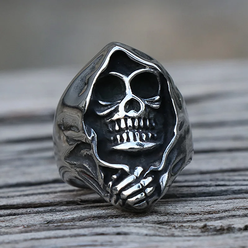 Кольцо в готическом стиле мужское из нержавеющей стали кольцо панк с