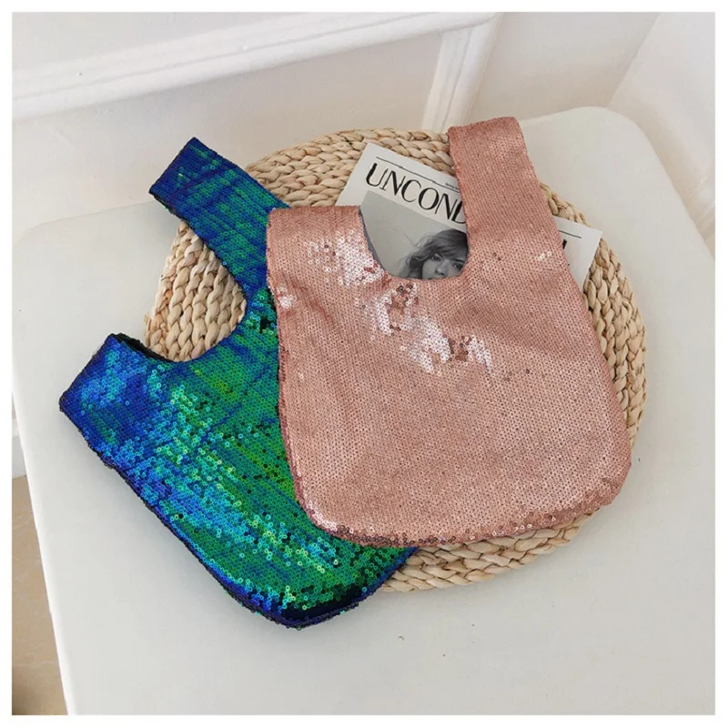 2022 модная женская сумка с реверсивным узлом и блестками маленькая сумочка на