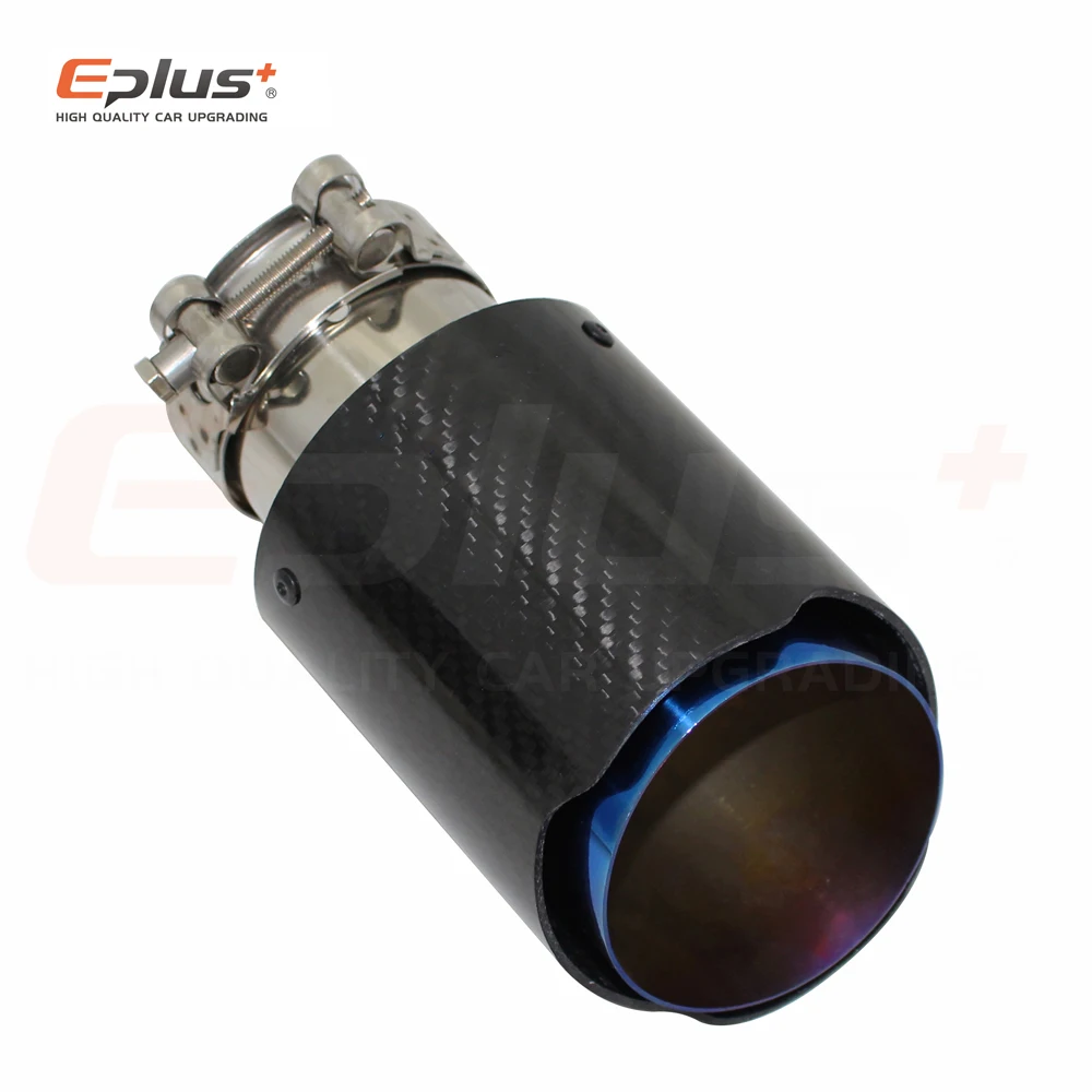 Автомобильная Глянцевая выхлопная система из углеродного волокна глушитель