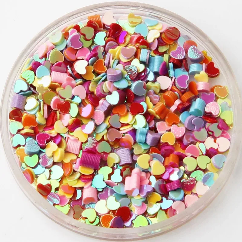 Блестки для ногтей в форме сердца 3 мм|Блестки| |