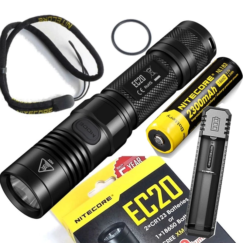 NITECORE EC20 флэш светильник CREE XM L2 T6 светодиодный максимум 960 люмен дальность луча 222