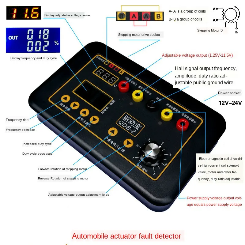 QDB-2 Automobile Ignition Coil Injector Solenoid Valve Idle Stepper Motor Meter Fault Detector Diagnostic Driver Disk | Инструменты
