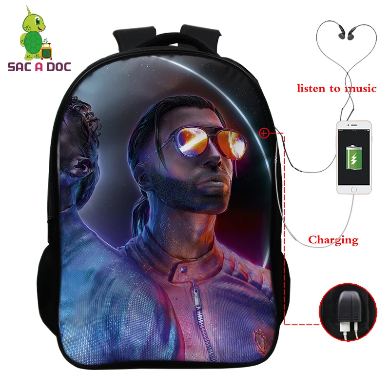 Bookbag 10 16 дюймов рюкзаки PNL печать USB зарядка школьный рюкзак для подростков мальчиков и девочек рюкзак для ноутбука дорожная сумка Sac Dos - Цвет: Bookbag 10