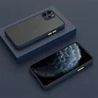 Матовый чехол для iPhone 12 Mini 11 Pro Max 11Pro 12Pro iPhone12 X XS XR 7 8 Plus SE 2020, Синий чехол, защитные аксессуары для камеры