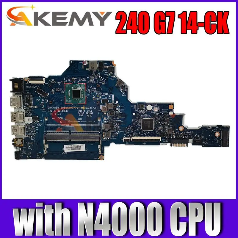 

100% рабочая материнская плата 100% Hp 240 G7 14-CK с процессором N4000 L23234-601 6050A2977701-MB-A03, протестирована