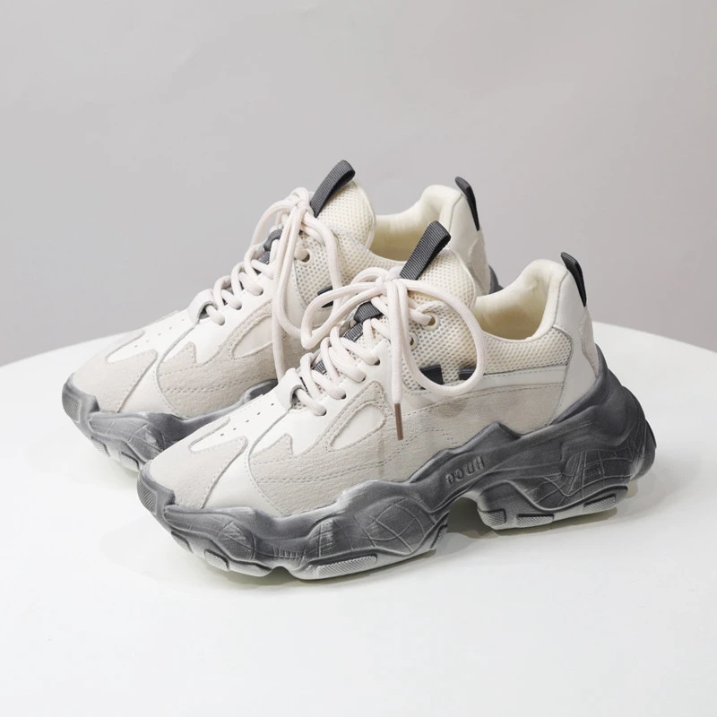 Женские массивные кроссовки повседневные модные на платформе Вулканизированная