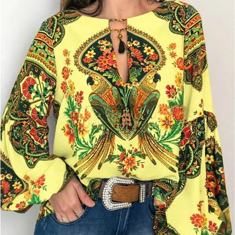 Женская шифоновая блузка с длинным рукавом белая синяя красная желтая