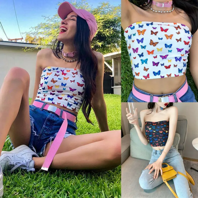 Новинка с открытыми плечами без бретелек бандо сексуальный женский укороченный