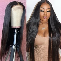 4x4 lace closure wigs straight 28 30 32 inch 5x5 lace front human hair wigs for women pre plucked brazilian remy human hair wigs