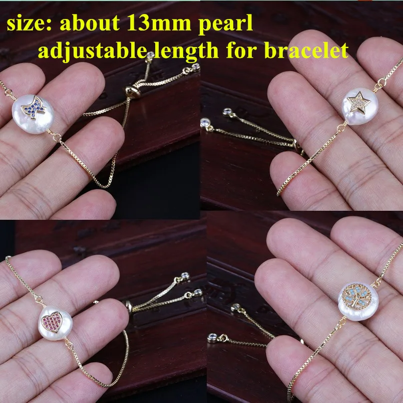 deep navy blue cz tiny cross religious charms freshwater pearl bead dainty gold link bracelet for women wedding birthday gift | Украшения и