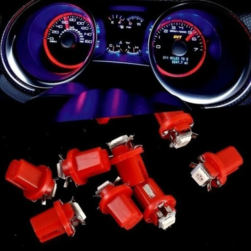 10 шт. T5 b8 5 1smd светодиодный световой индикатор автомобиля центральная консоль