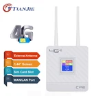 Wi-Fi-роутер TIANJIE 4G, антенна CPE WAN LAN RJ45, разблокированный модем, Lte, беспроводная точка доступа для Sim-карты