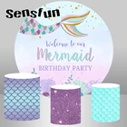 Круглая Русалка для девочек, круглая фотография под морем