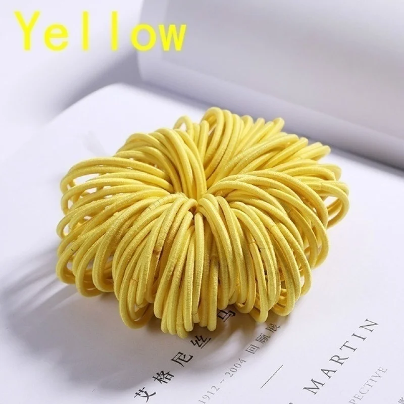 

2020 New 100PCS/Set Girls Candy Colors Nylon Elastic Hair Bands Children Rubber Band Headband Scrunchie Fashion Hair Accessories