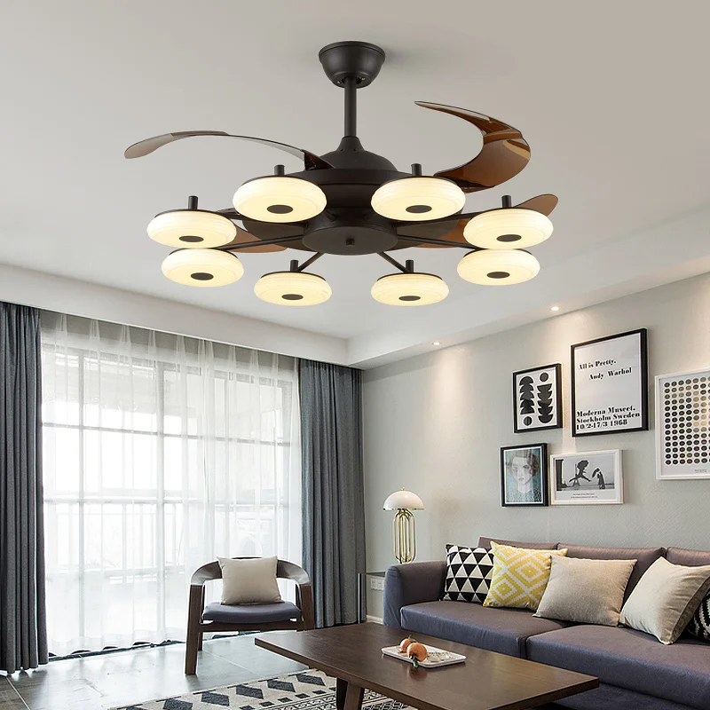

LED Modern iron ABS Acryl Remote Control Ceiling Fan 90-192w Ceiling Lights.LED Ceiling Light.Ceiling Lamp For Foyer