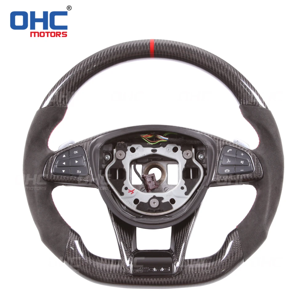

Рулевое колесо из углеродного волокна для Mercedes Benz W205 S205 S213 W213 X156 C117 X117 W218 X218 C257 C E GLA CLA CLS