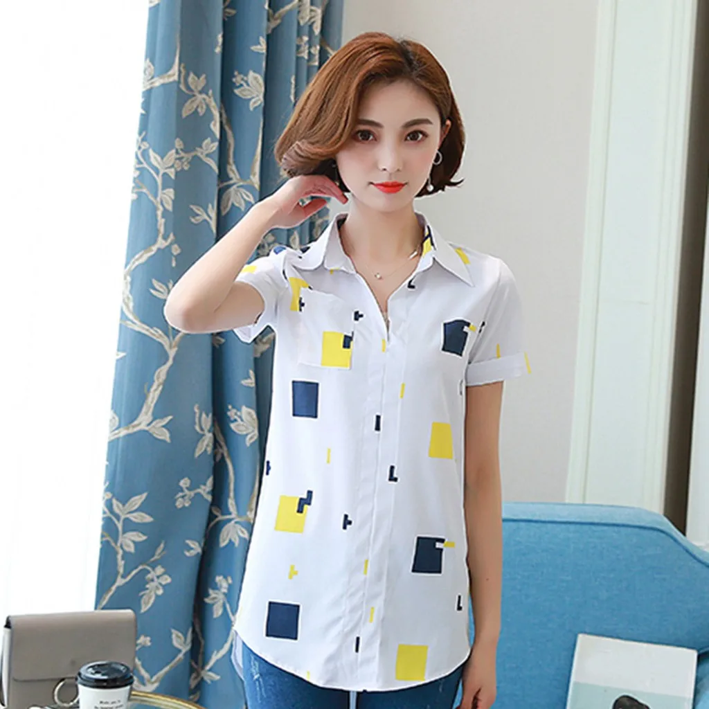 Новая весенняя женская рубашка в клетку с лацканами и длинными рукавами женские