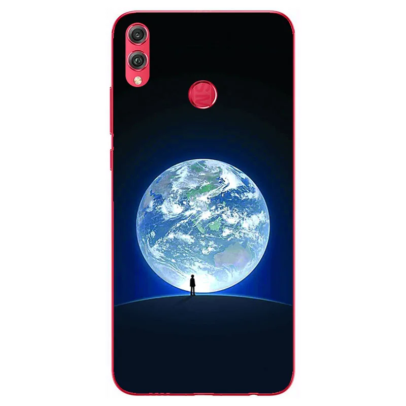 Силиконовый чехол для Huawei honor 8c 8x милый с принтом телефона Чехлы бампер задняя