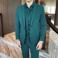 jacket shirt pants necktie luxury men suit fashion slim mens business casual suit 4 pcs set groom wedding dress tuxedo