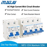 125a high ampere mini circuit breaker 1p 2p 3p 4p 80a 100a electrical control air switch short current protection device mcb