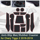 Противоскользящая накладка на дверную резиновую чашку для Chery Tiggo 2 2016  2019 Tiggo2 Tiggo 3x MVM X22 DR3, коврик для салона автомобиля, аксессуары