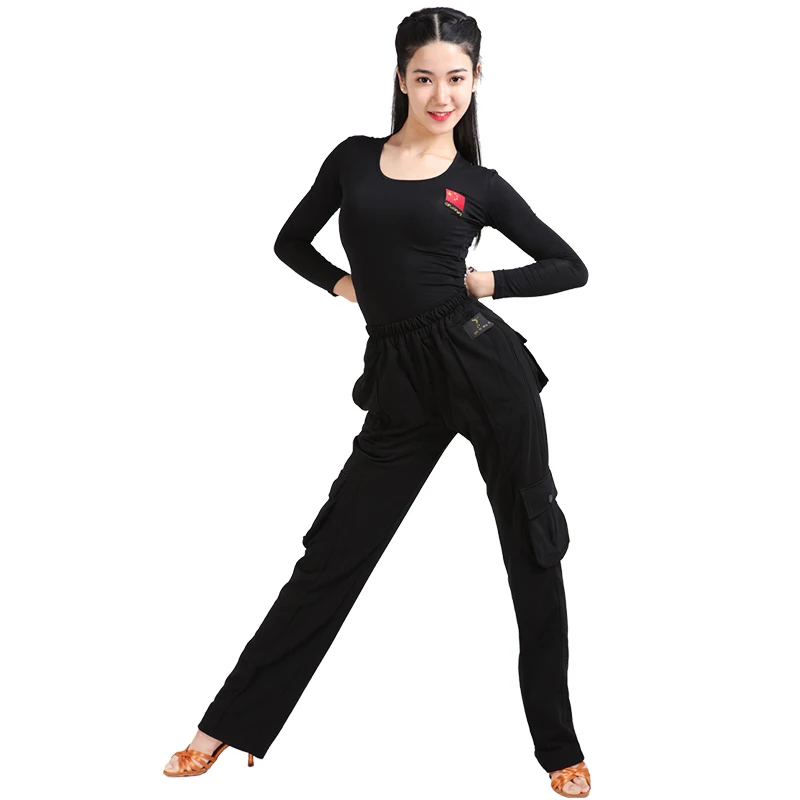 Брюки для латиноамериканских танцев хлопковые с карманами | Тематическая одежда