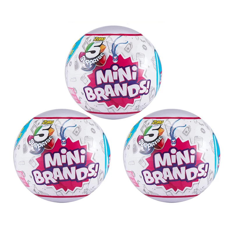

5 Surprise Mini Brands Collectible Capsule Ball By Zuru 3 Ball Bundle Collectible Toy Anime Figure Toys Surprise for Kids Gift