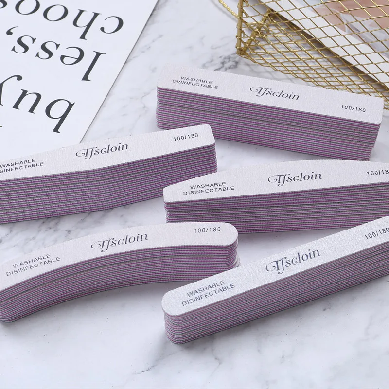 2019 10pcs Sandpaper Nail File Lime 100/180 Double Side Sanding Buffer Block Set Grey Files For UV Gel Polish Manicure Tool | Красота и