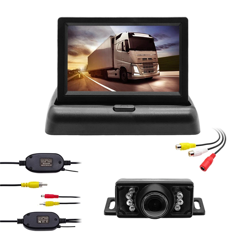 Универсальный 4 3 &quotВодонепроницаемый зеркало заднего вида автомобиля монитор TFT