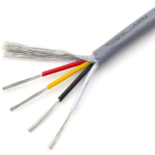 

Экранированный провод UL2547 28AWG 2-4 ядра 2.1 канала черный серый 5 м