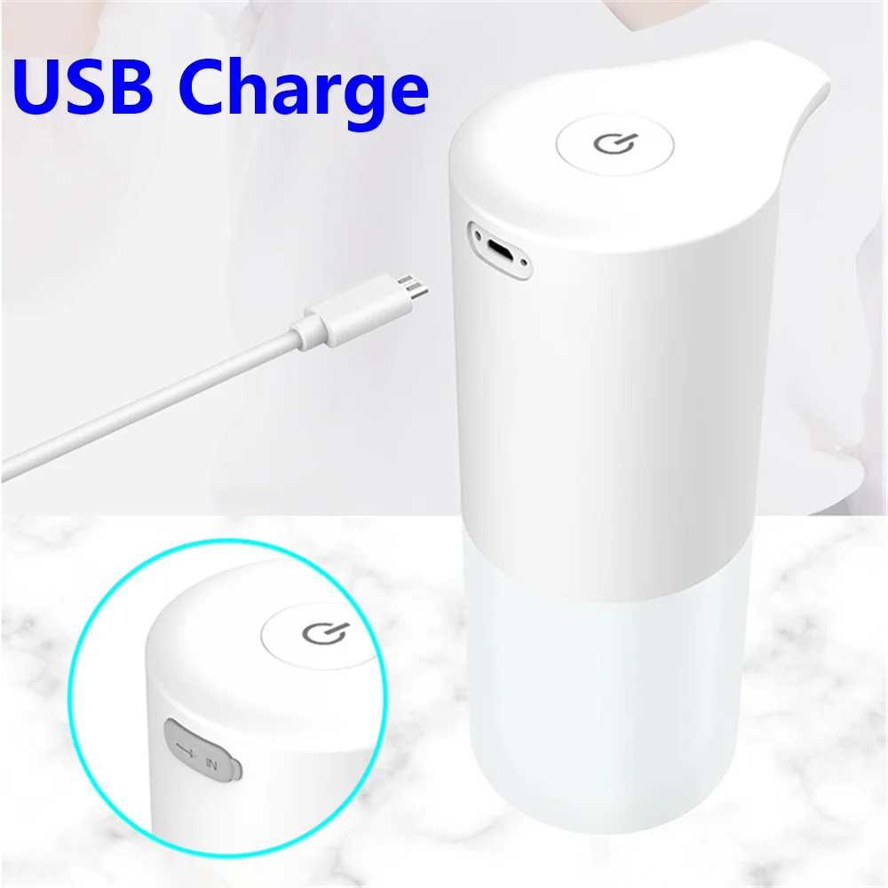 Dispensador automático de jabón líquido con carga USB, espuma de inducción, automático, sin contacto, para cocina y baño