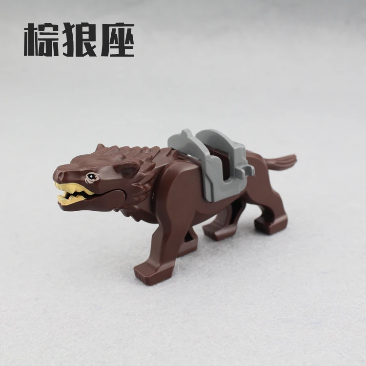 Конструктор Хоббит белый коричневый серый волка орки строительные блоки мини