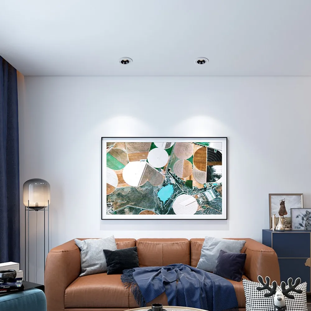 Встраиваемый светодиодный точечный светильник регулируемый угол освещения