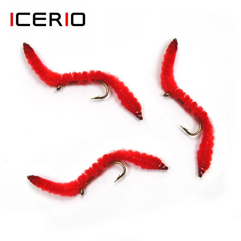 ICERIO 10 шт. красных червей San Juan водная приманка для ловли форели 12 # Наживки | Отзывы и видеообзор