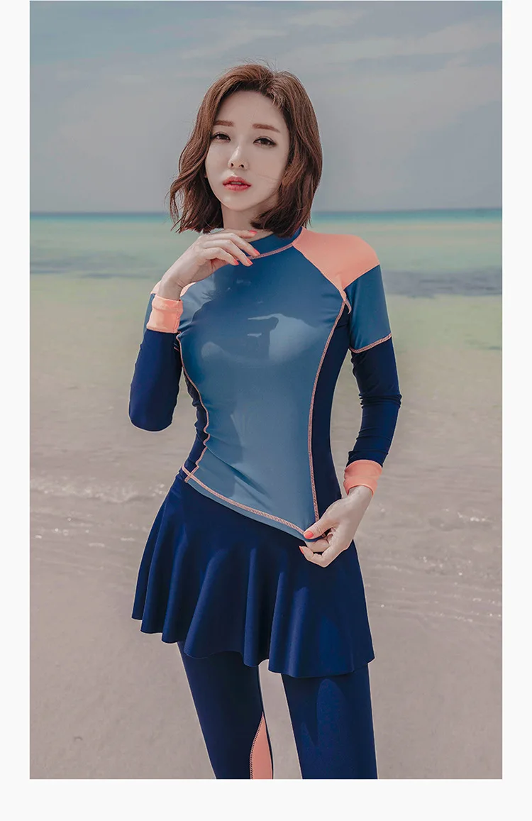 Женский купальный костюм Rashguard для девушек серфинга кайтсерфинга плавленый